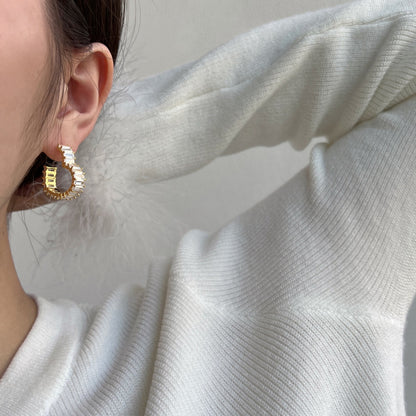 [Everoly JW]Radiant Heart Cutout Earrings