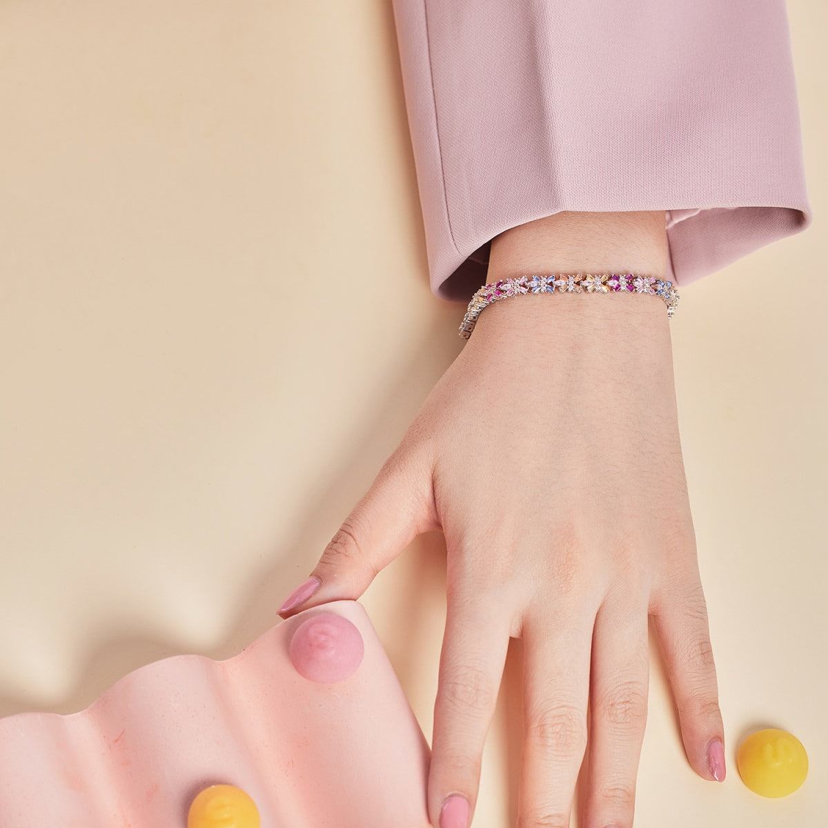 [Everoly JW]Radiant Colorful Emerald Cut Party Bracelet