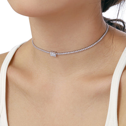 [Everoly JW]2.0 carat Ornate Emerald Cut Necklace