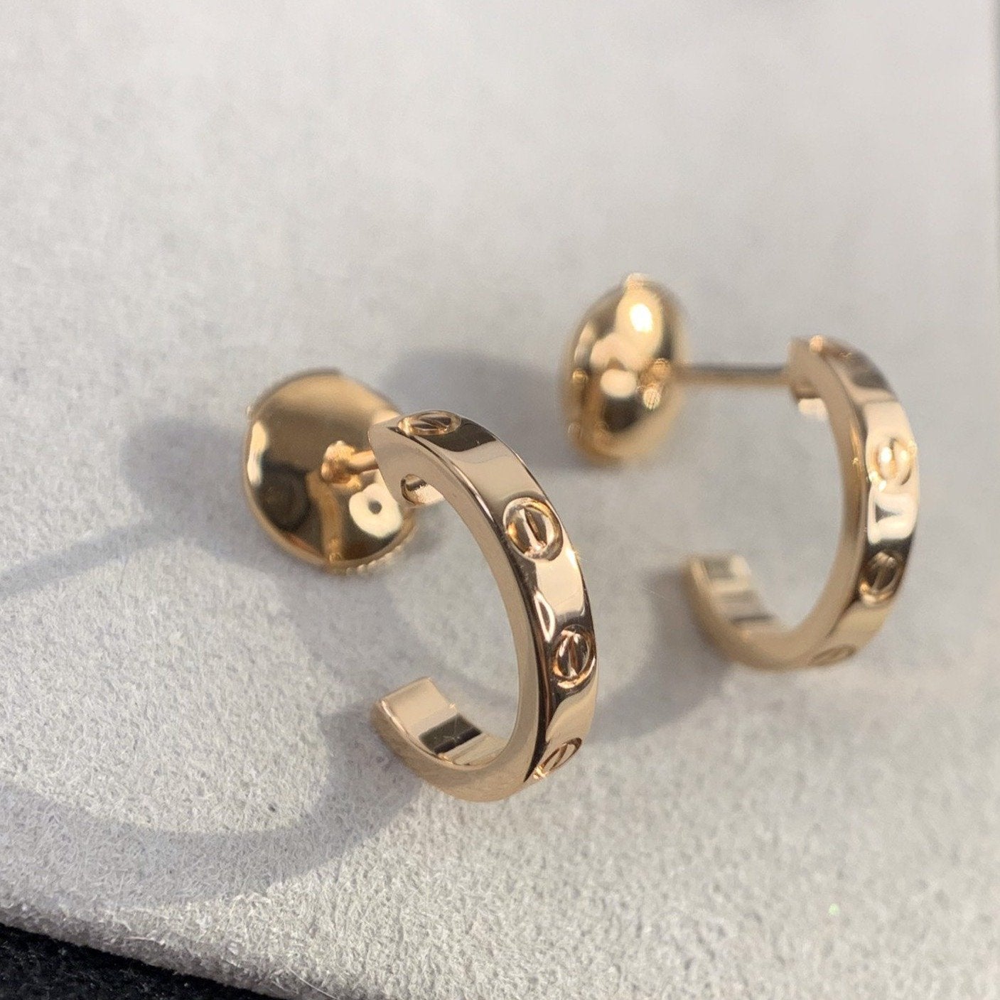 [Everoly JW]ラブイヤリング 2.65mm ピンクゴールド
