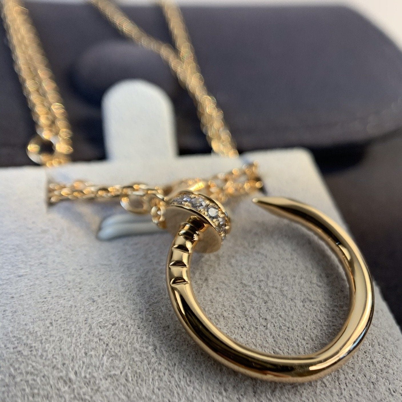 [Everoly JW]JUSTE NECKLACE PINK GOLD DIAMONDS