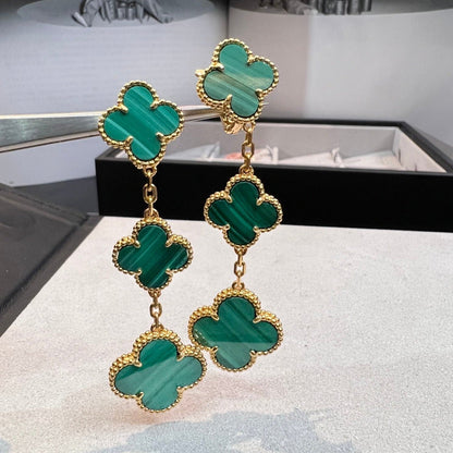 [Everoly JW]CLOVER MALACHITE 3 MOTIFS GOLD