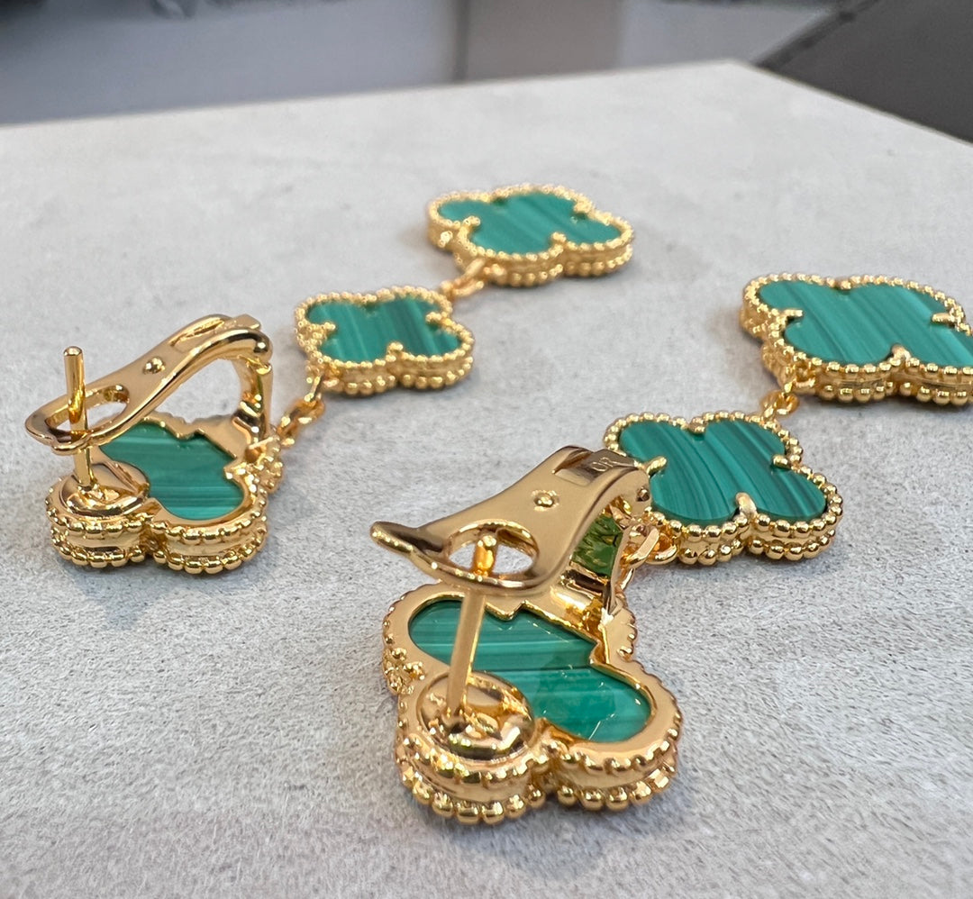 [Everoly JW]CLOVER MALACHITE 3 MOTIFS GOLD
