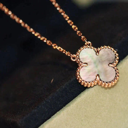 [Everoly JW]CLOVER 15MM  GRAY MOTHER OF PEARL NECKLACE