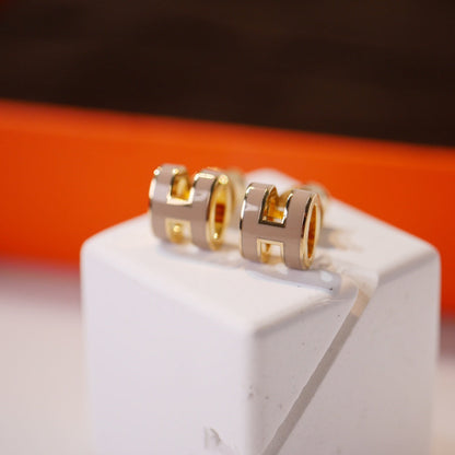 [Everoly JW]MINI POP H GOLD EARRINGS GREY