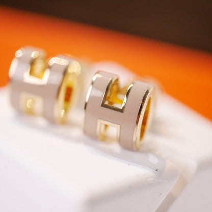 [Everoly JW]MINI POP H GOLD EARRINGS GREY