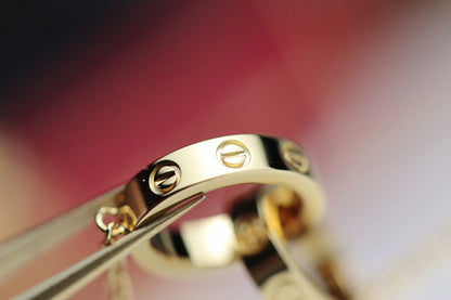 [Everoly JW]LOVE NECKLACE DOUBLE RING GOLD