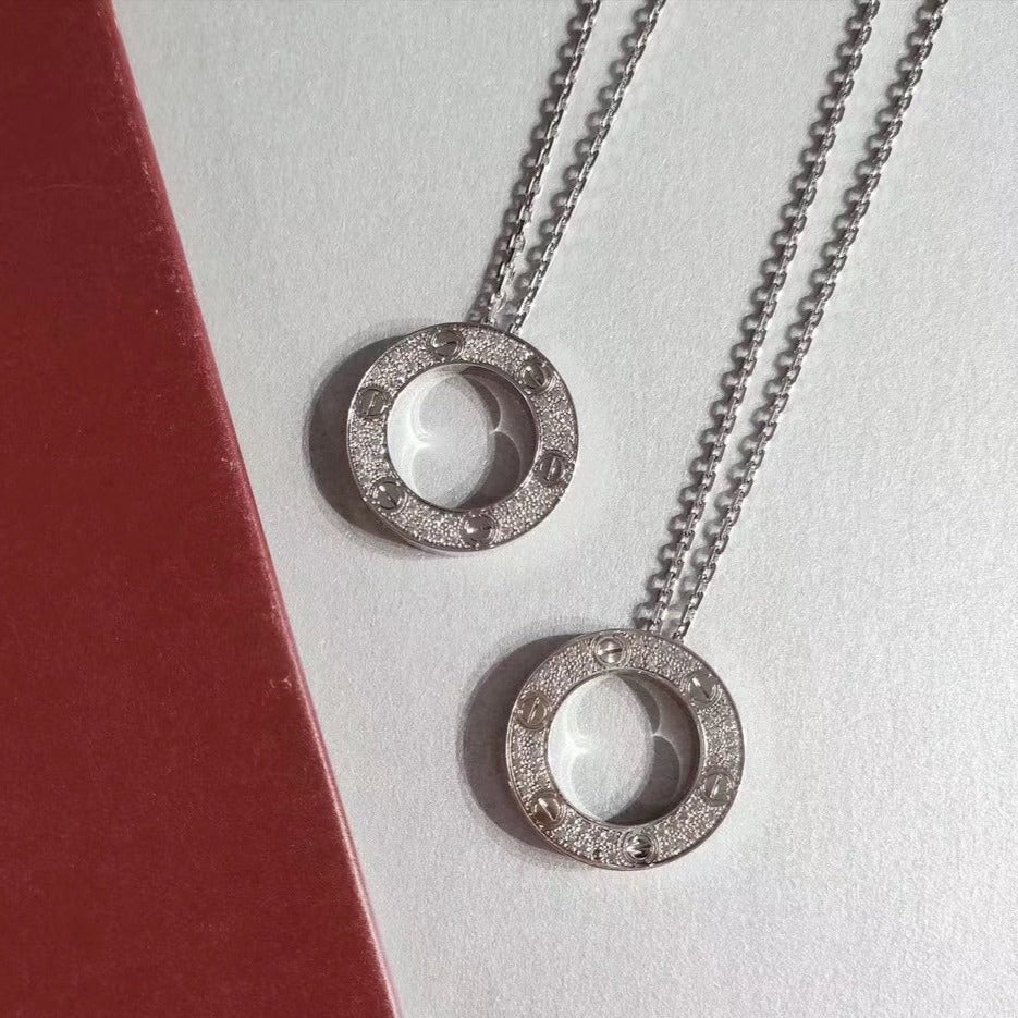 [Everoly JW]LOVE NECKLACE ADJUSTABLE SILVER