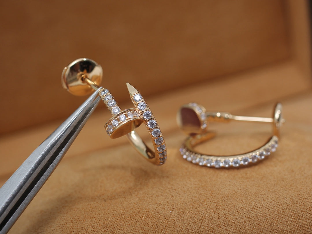 [Everoly JW]JUSTE EARRINGS 12.75MM PINK GOLD DIAMOND