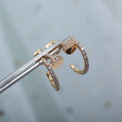[Everoly JW]JUSTE EARRINGS 12.75MM PINK GOLD DIAMOND