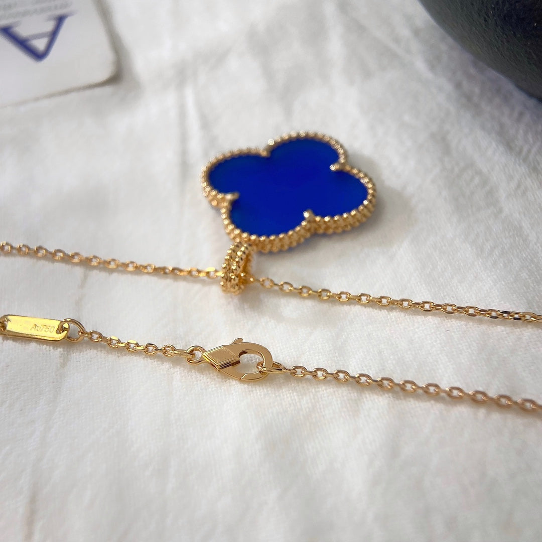 [Everoly JW]CLOVER 25MM NECKLACE TURQUOISE ROSE GOLD