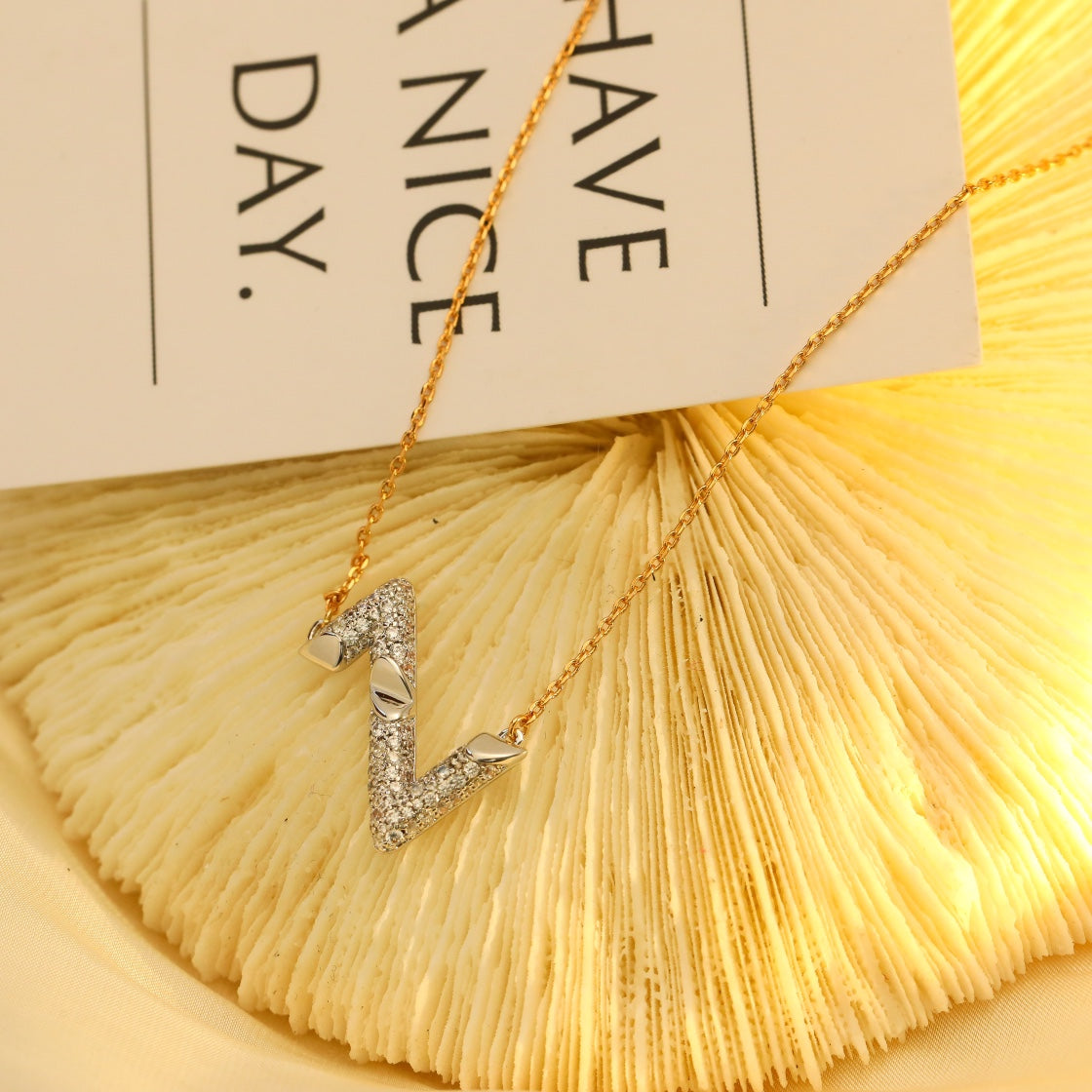 [Everoly JW]VOLT SILVER DIAMOND PEDANT NECKLACE