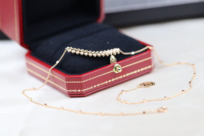 [Everoly JW]CLASH PINK GOLD NECKLACE