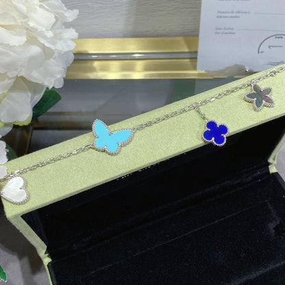 [Everoly JW]LUCKY SPRING SILVER BRACELET 4 MOTIF