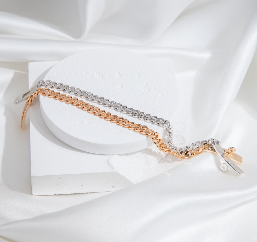 [Everoly JW]KELLY CHAIN SILVER DIAMOND BRACELET