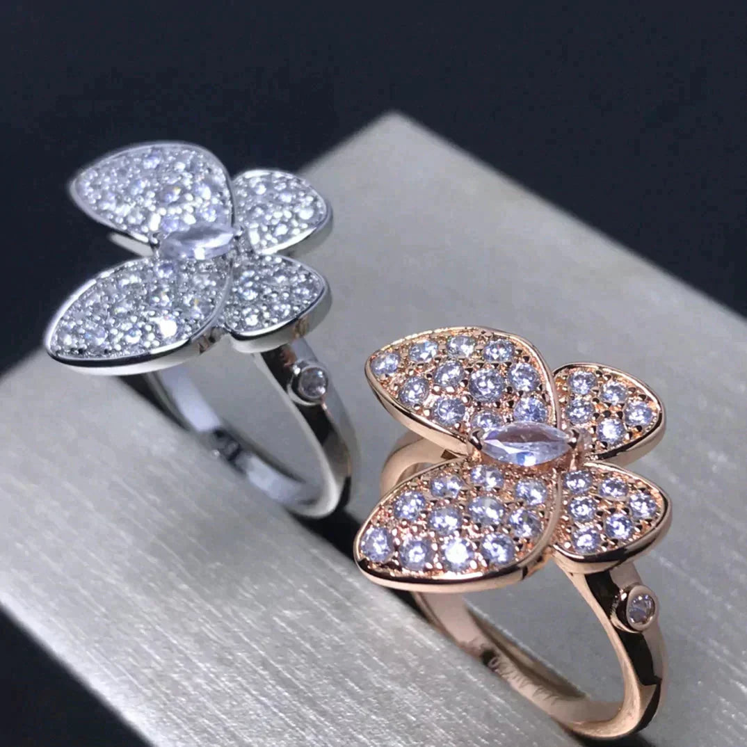[Everoly JW]BUTTERFLY PINK GOLD DIAMOND RING