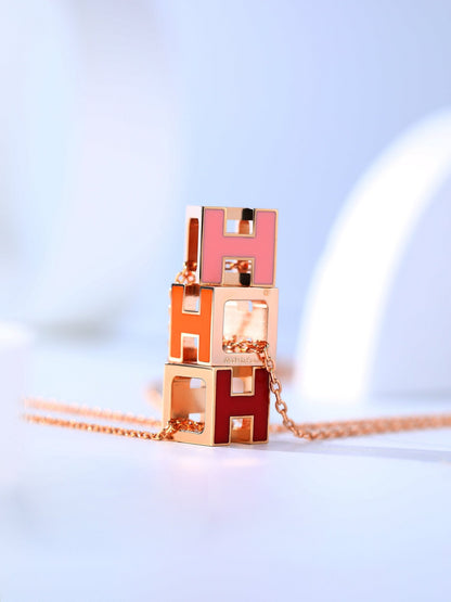 [Everoly JW]H CAGE PINK GOLD NECKLACE