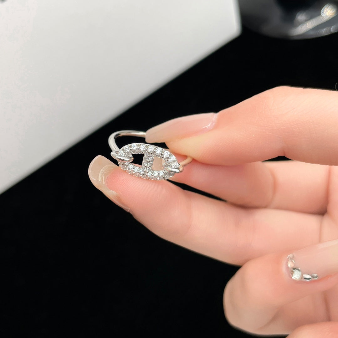 [Everoly JW]RONDE SMALL SILVER DIAMOND RING
