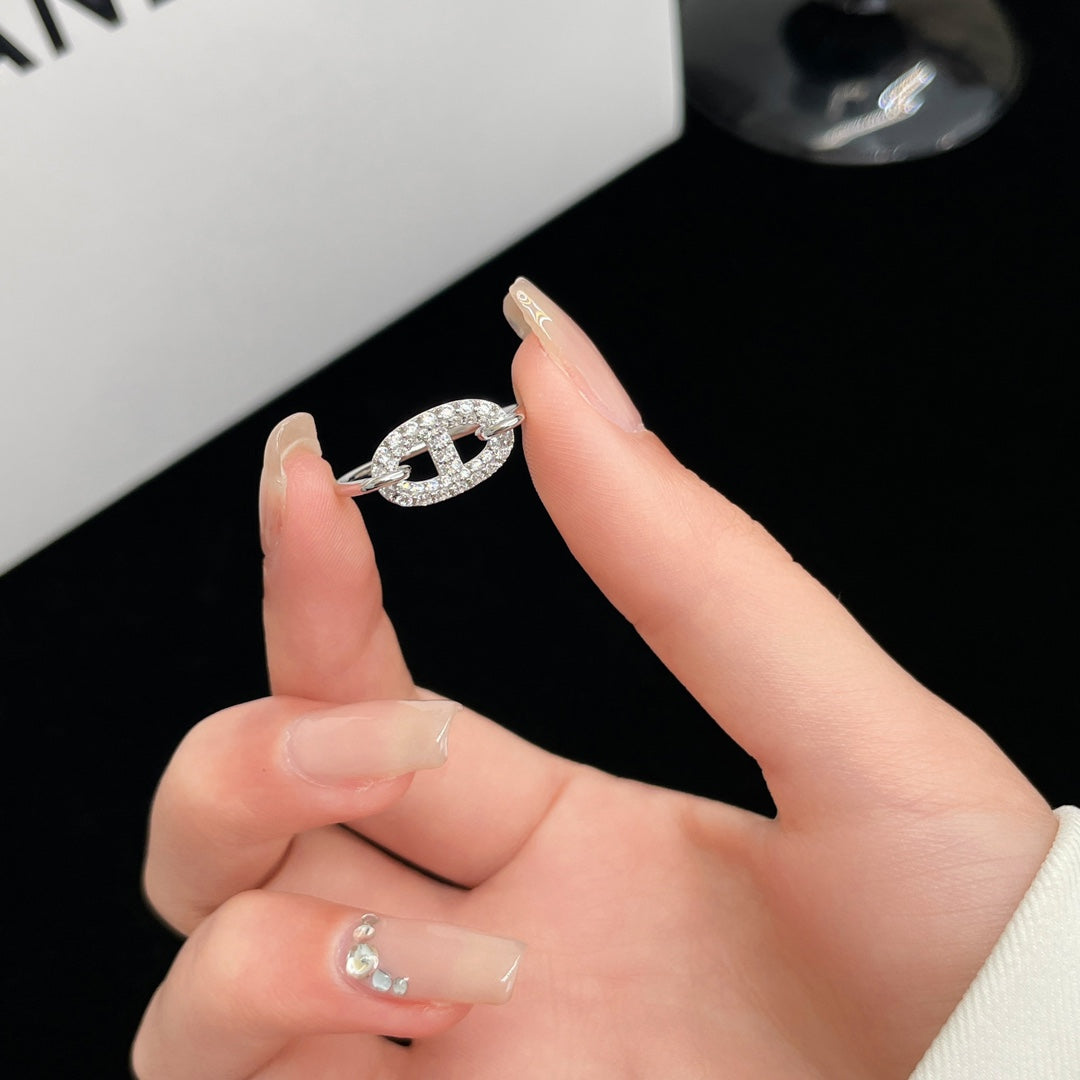 [Everoly JW]RONDE SMALL SILVER DIAMOND RING