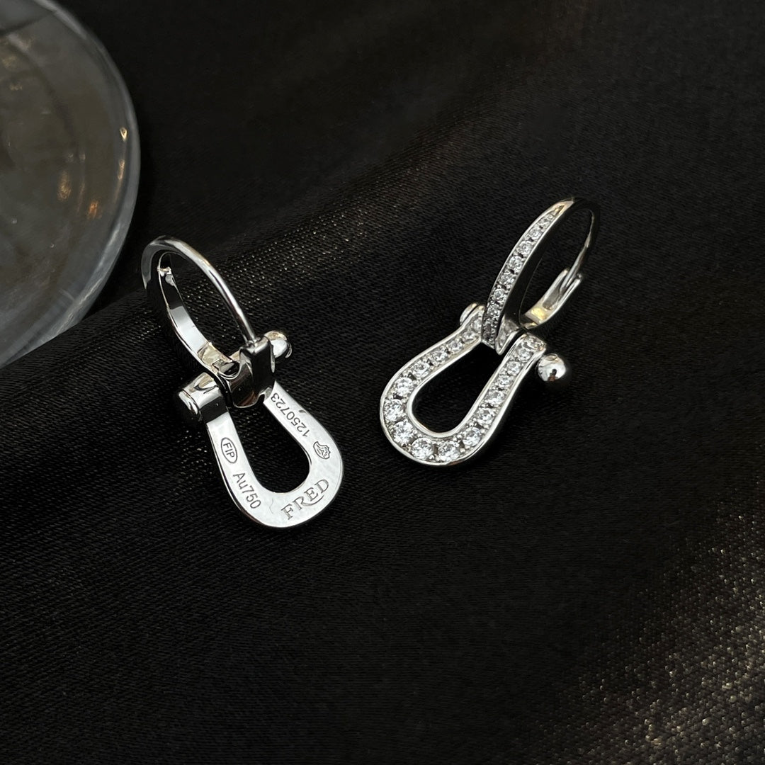 [Everoly JW]FORCE 10 FULL DIAMOND DROP EARRINGS MEDIUM MODEL