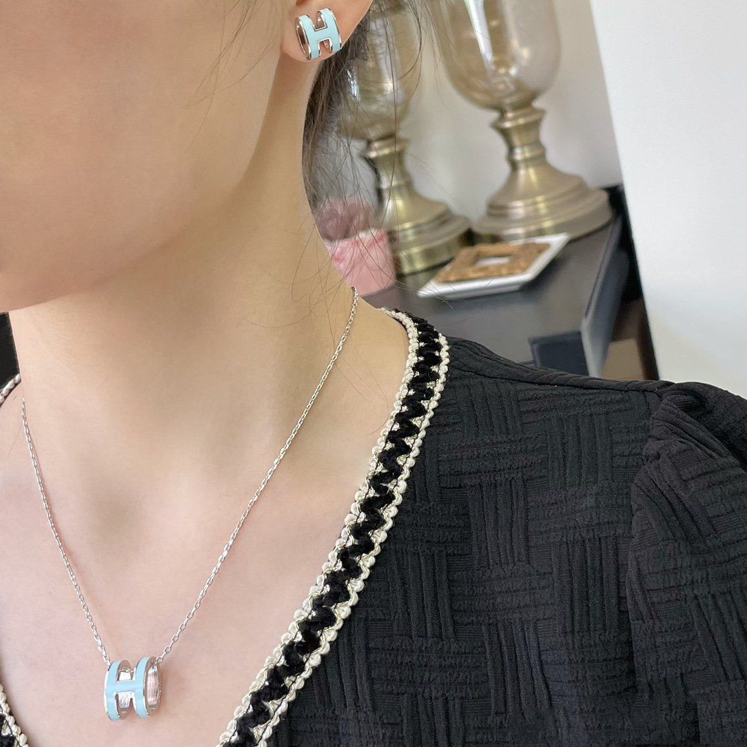 [Everoly JW]POP H SKY BLUE NECKLACE