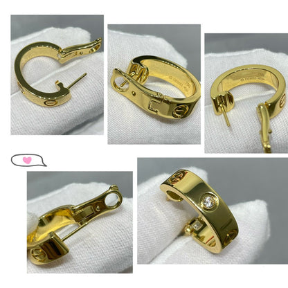 [Everoly JW]LOVE 5.5MM 1 DIAMOND EARRINGS