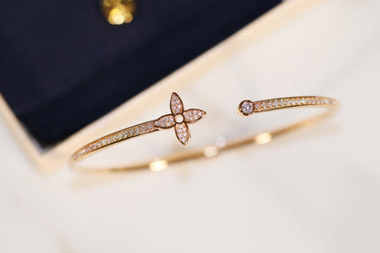 [Everoly JW]IDYLLE GOLD OPEN BRACELET DIAMOND PAVED