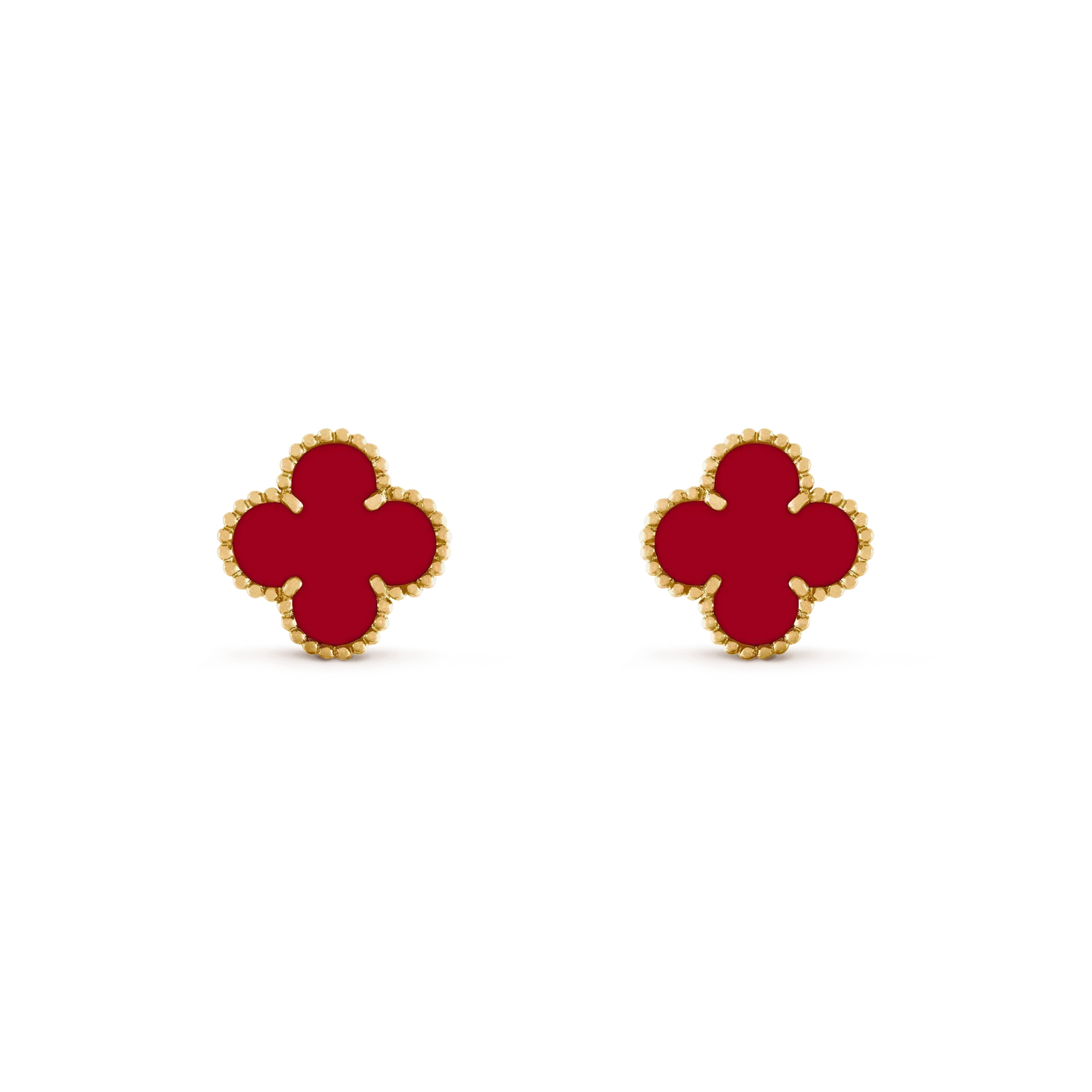 [Everoly JW]CLOVER MEDIUM 1 MOTIFS CARNELIAN  EARRINGS