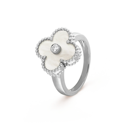 [Everoly JW]CLOVER SILVER MOP DIAMOND RING