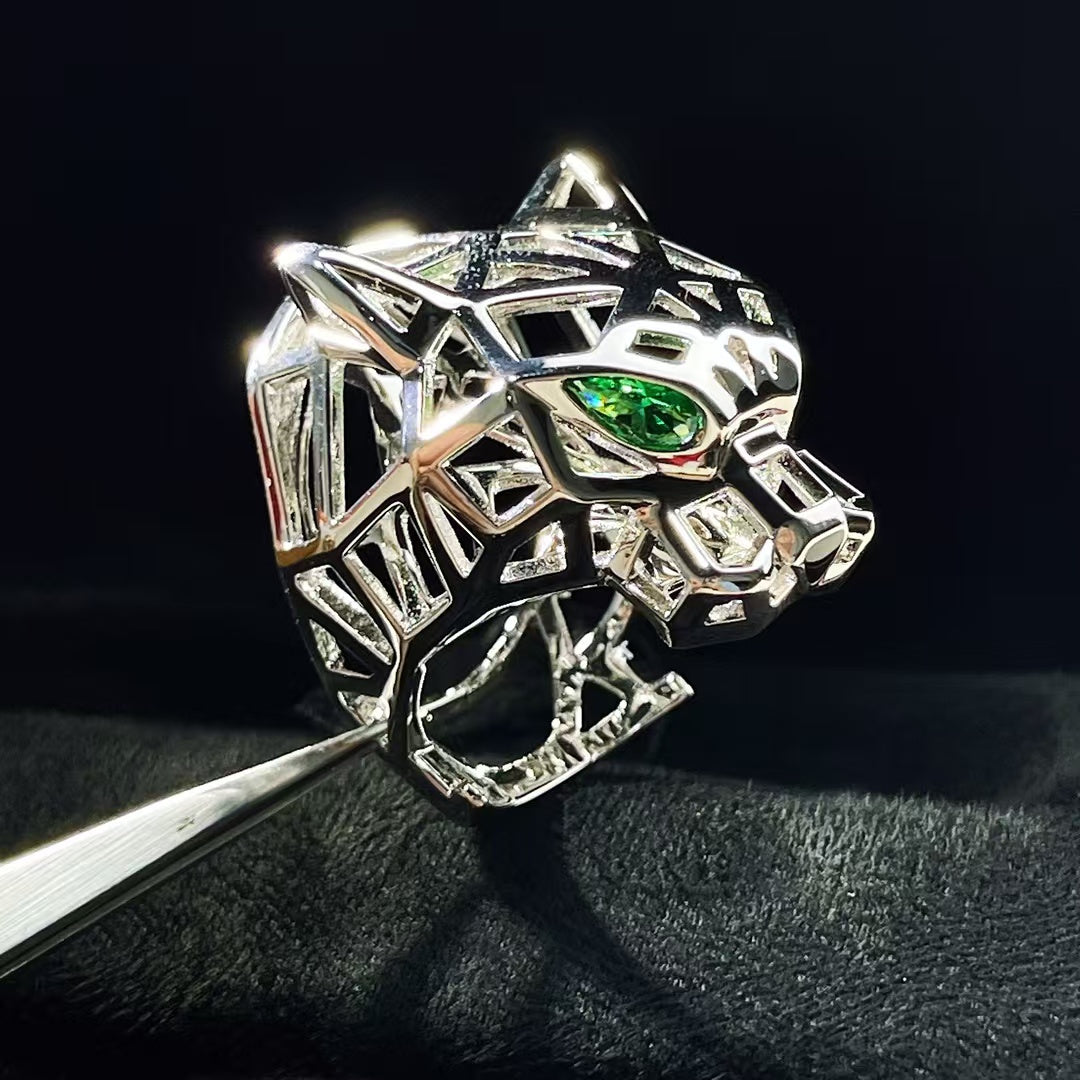 [Everoly JW]HOLLOW LEOPARD HEAD RING