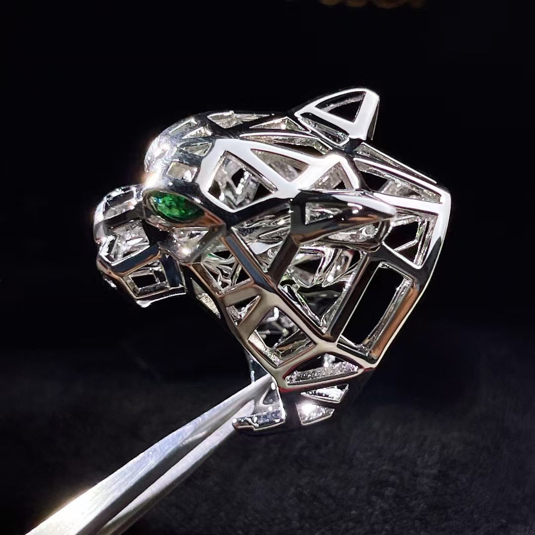 [Everoly JW]HOLLOW LEOPARD HEAD RING