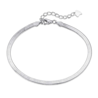 [Everoly JW]Flat Snake Bone Chain Blade Necklace