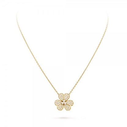 [Everoly JW]FLOWER DIAMOND NECKLACE