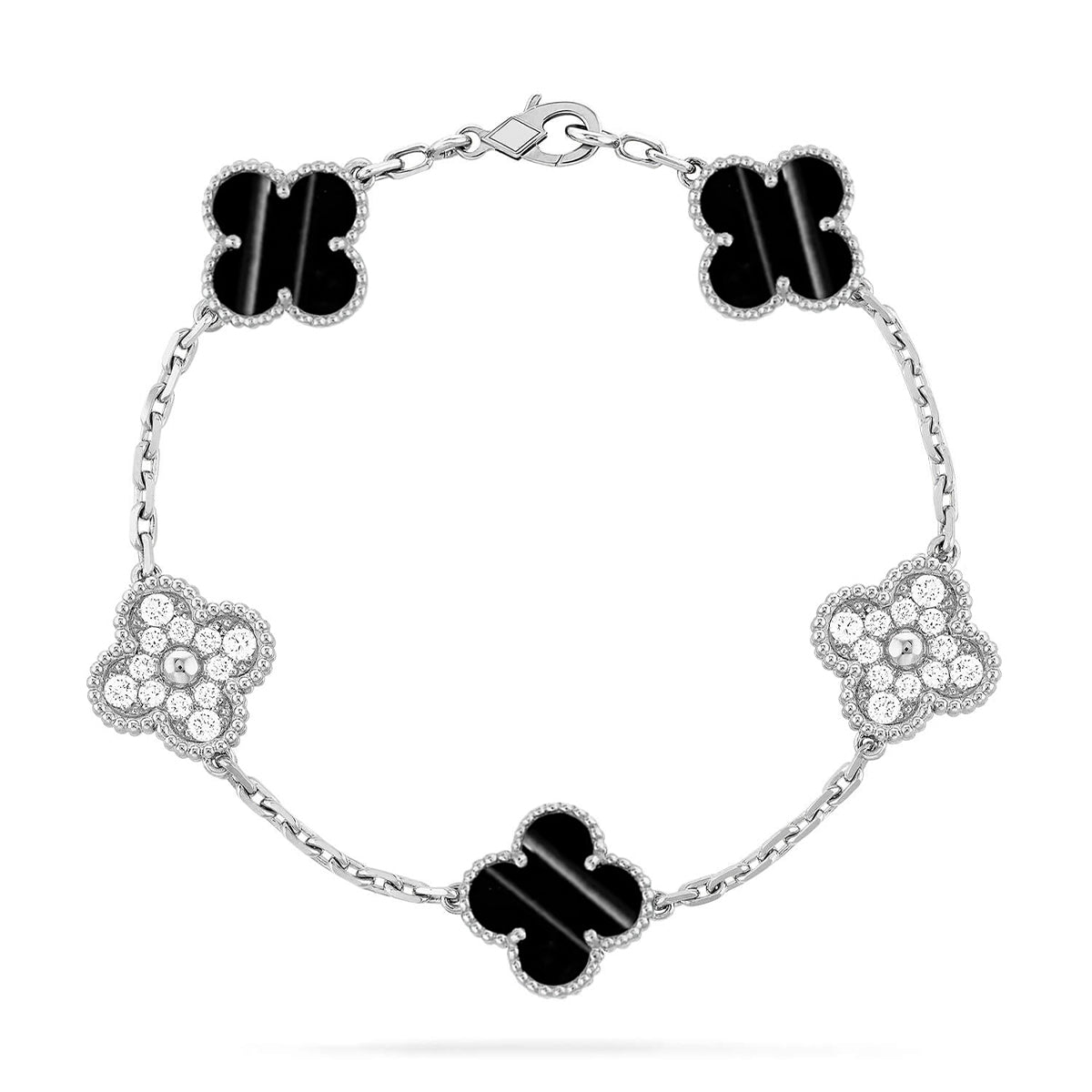 [Everoly JW]  CLOVER 5 MOTIF PULSAR STONE BRACELET COLLECTION