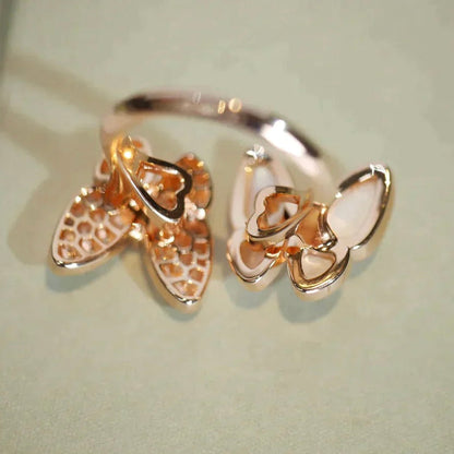 [Everoly JW]TWIN BUTTERFLY DIAMOND MOP RING