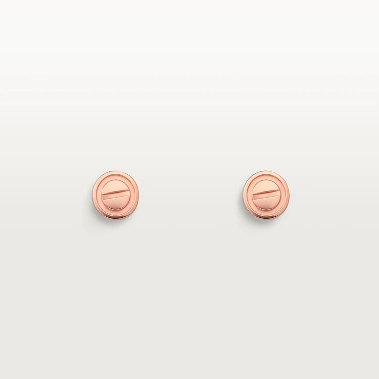 [Everoly JW]LOVE EARRINGS PINK GOLD 10MM