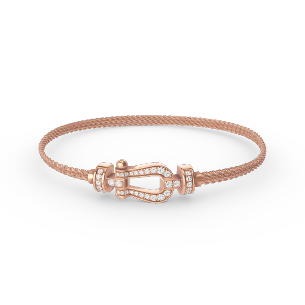 [Everoly JW]FORCE SMALL HORSESHOE  DIAMOND CHAIN ROPE BRACELET