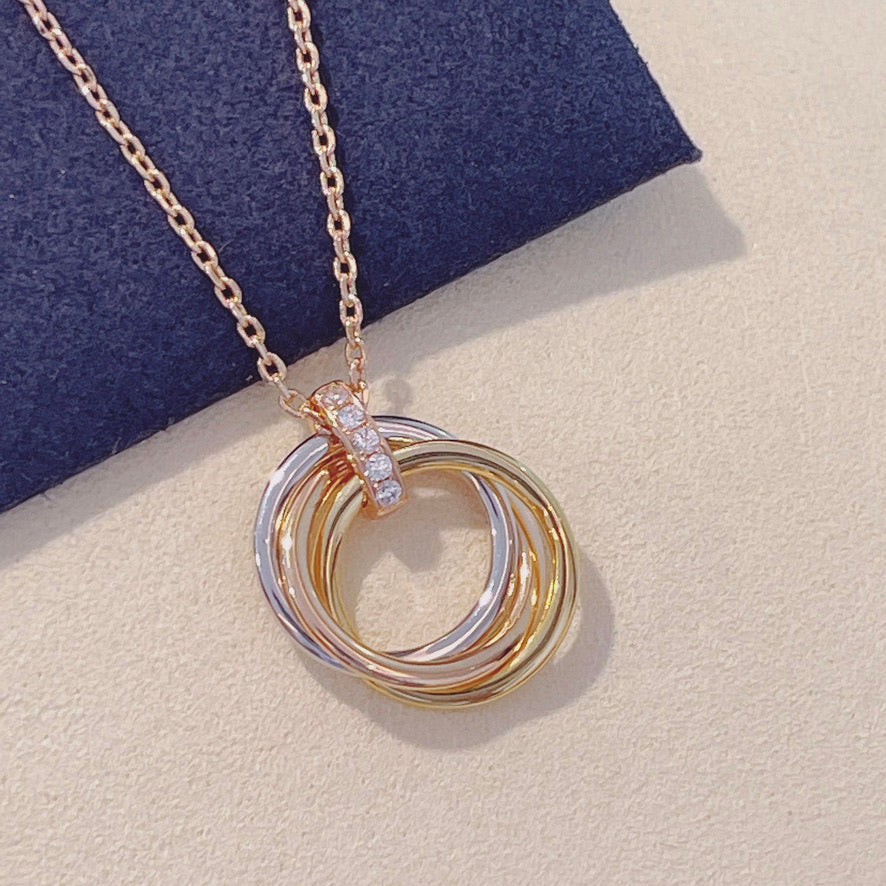 [Everoly JW]TRINITY NECKLACE GOLD  DIAMONDS
