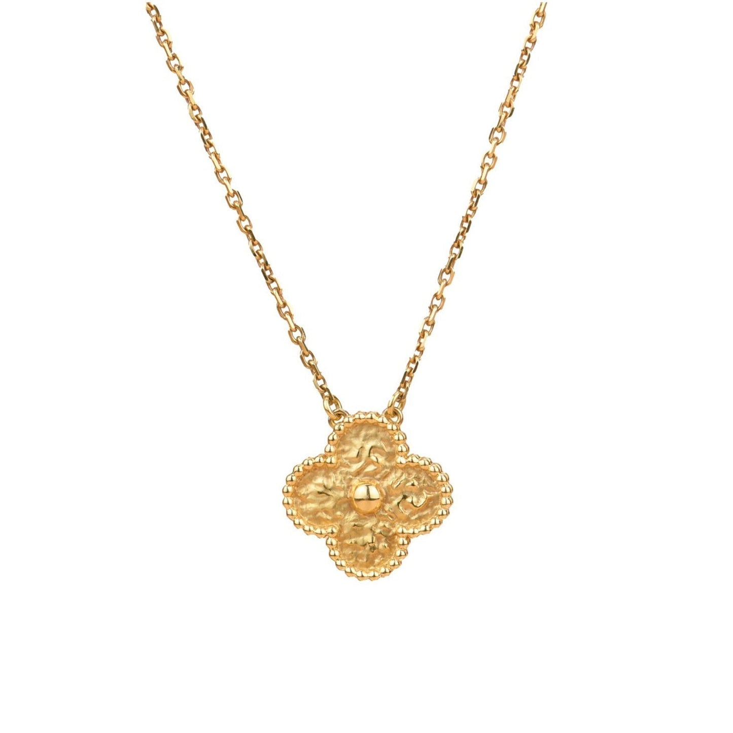 [Everoly JW]CLOVER 15MM  BRONZING NECKLACE