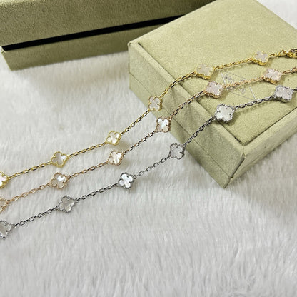 [Everoly JW]CLOVER 6 MOTIF WHITE MOP BRACELET
