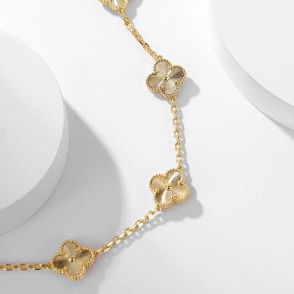 [Everoly JW]CLOVER 10 MOTIFS LASER NECKLACE