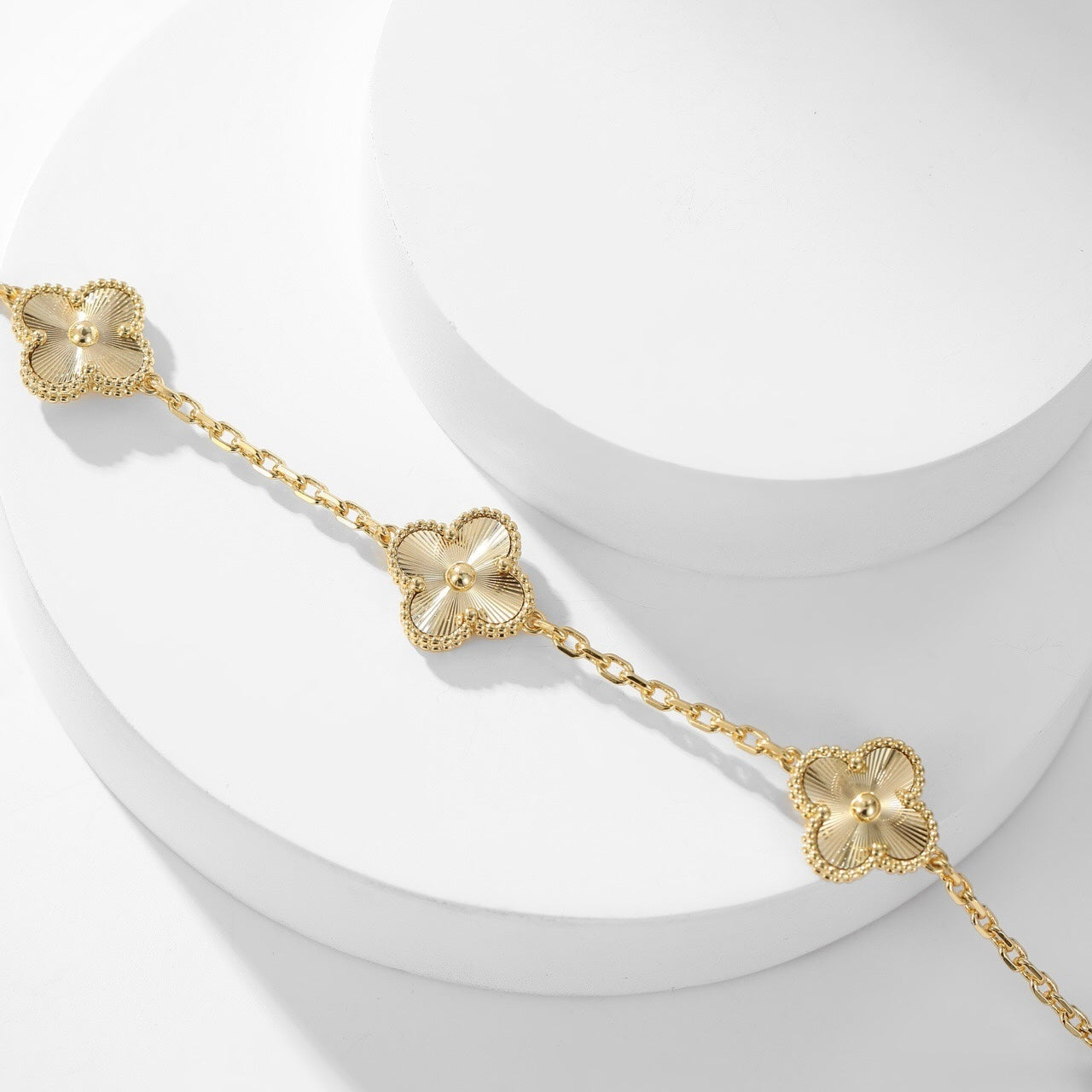 [Everoly JW]CLOVER 10 MOTIFS LASER NECKLACE