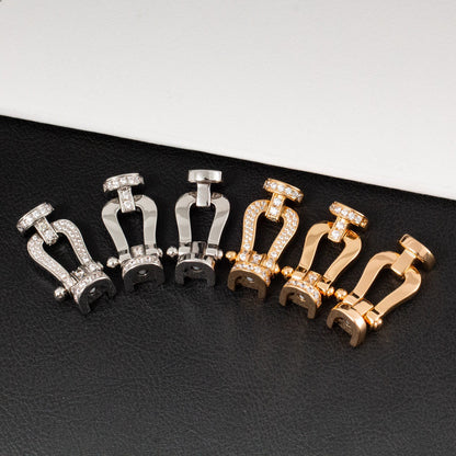 [Everoly JW]FORCE LARGE HORSESHOE FULL DIAMOND BRACELET ROSE GOLD