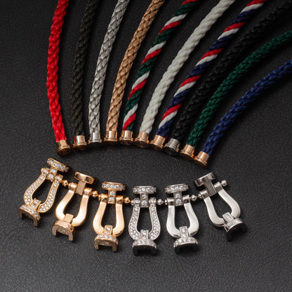 [Everoly JW]FORCE LARGE HORSESHOE FULL DIAMOND BRACELET GOLD