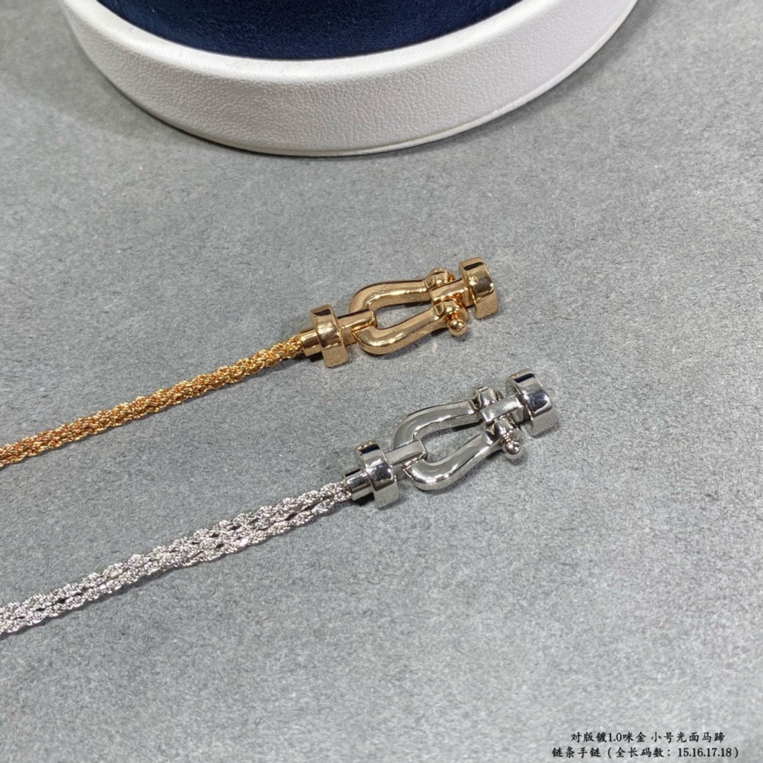 [Everoly JW]FORCE SMALL HORSESHOE  DIAMOND CHAIN ROPE BRACELET