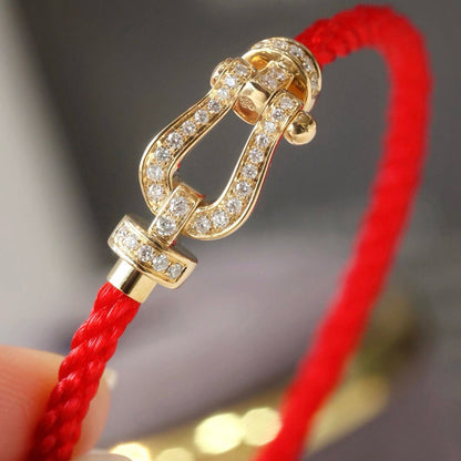 [Everoly JW]FORCE LARGE HORSESHOE FULL DIAMOND BRACELET ROSE GOLD