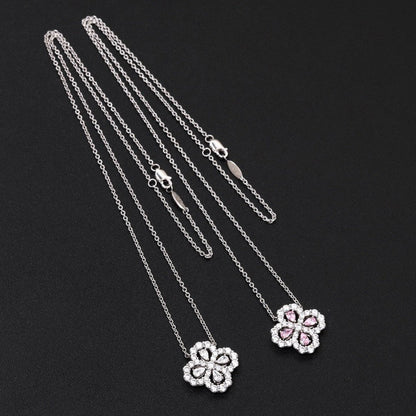 [Everoly JW]LOOP NECKLACE FULL MOTIF DIAMOND 16MM MULTIPLE COLORS