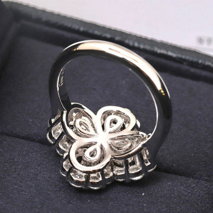 [Everoly JW]LOOP RING FULL MOTIF DIAMOND 16MM SILVE