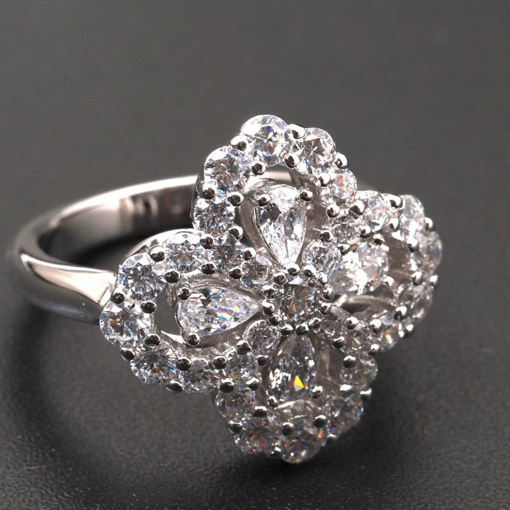 [Everoly JW]LOOP RING FULL MOTIF DIAMOND 16MM SILVE