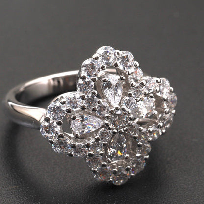 [Everoly JW]LOOP RING FULL MOTIF DIAMOND 16MM SILVE
